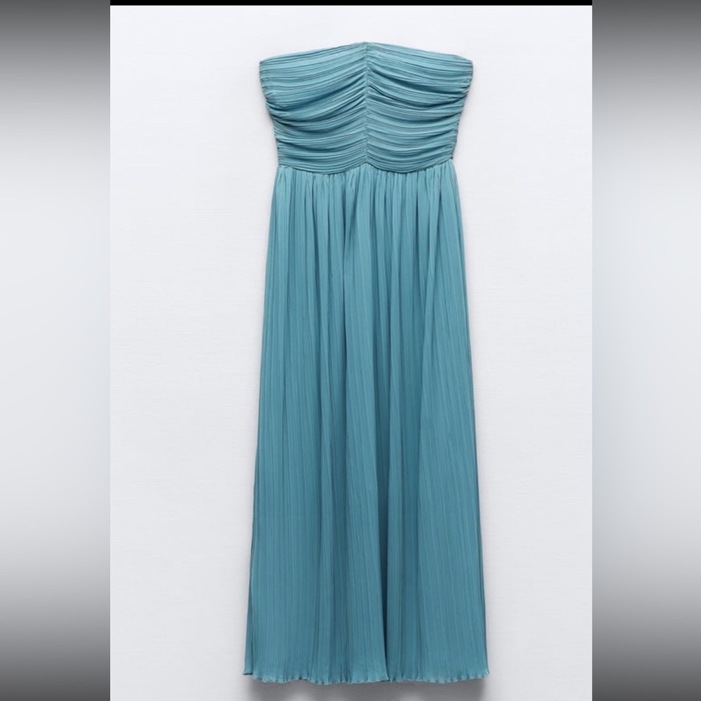 Blue Zara midi dress!! - Picture 3 of 4